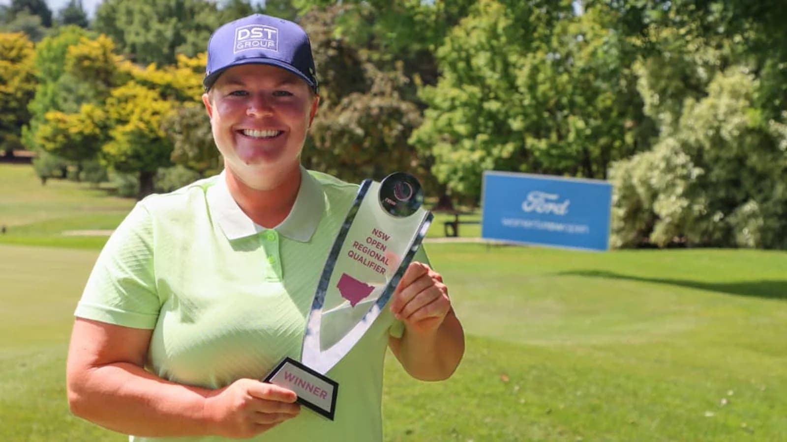 Lydia Hall with her trophy