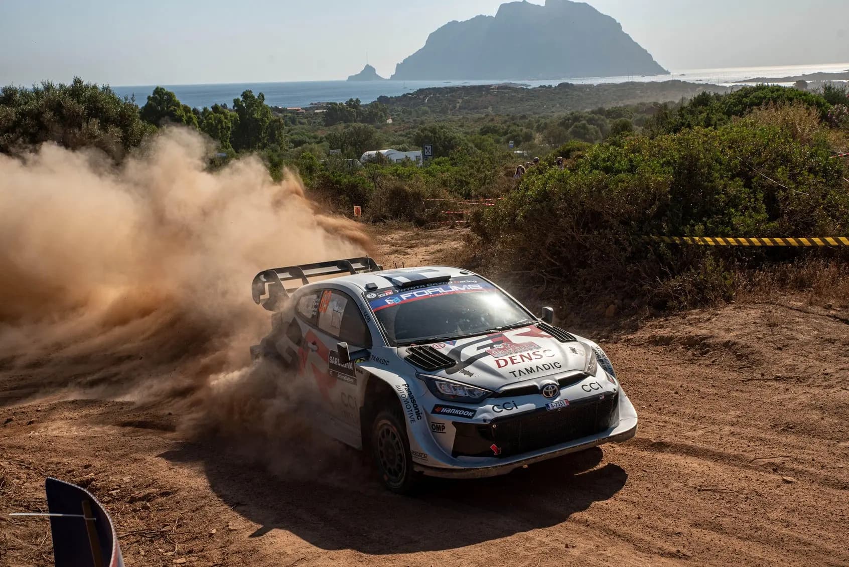 Elfyn Evans at Rally Sardinia. Pic. Alamy