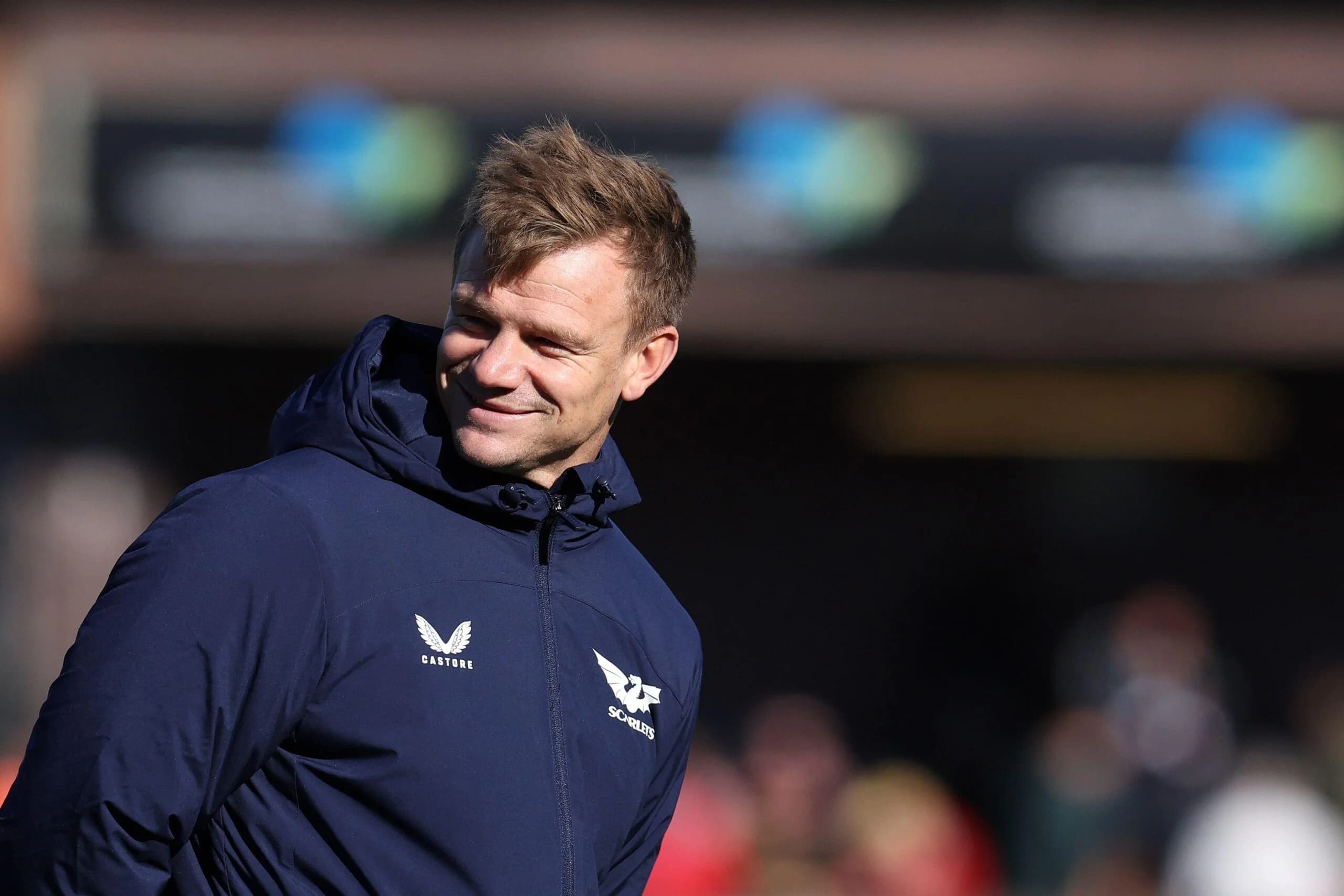 Scarlets head coach Dwayne Peel. Pic: Andrew Orchard sports photography/Alamy Live News
